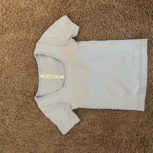Lululemon Athletica Sky Blue Ribbed Tee